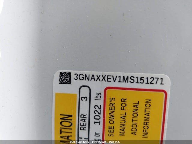 Chevrolet Equinox Awd Premier 2021 3GNAXXEV1MS151271 Image 9