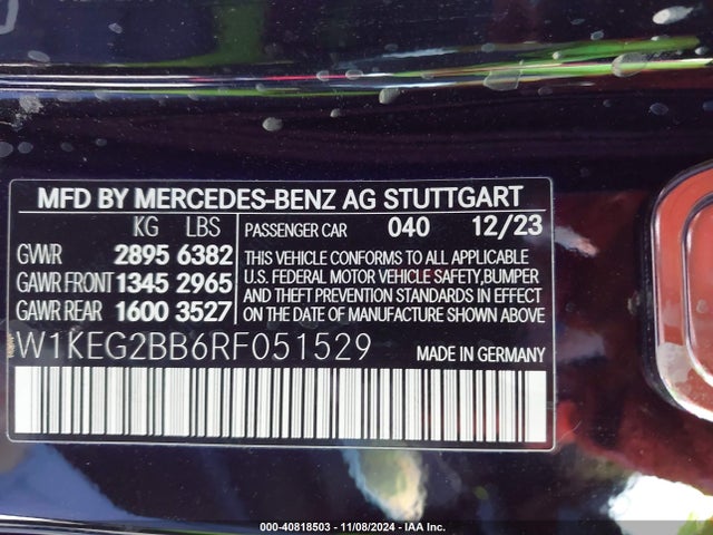 Mercedes-Benz Eqe 350+ 2024 W1KEG2BB6RF051529 Image 9