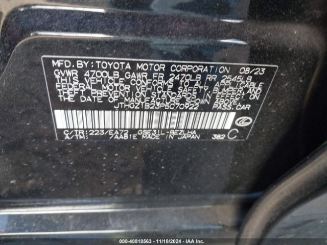 JTHGZ1B23P5070922 Lexus Is 350 F Sport