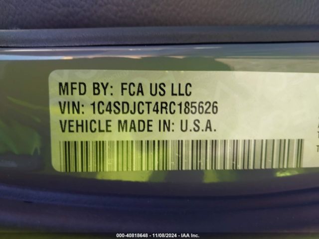 1C4SDJCT4RC185626 Dodge Durango R/t Plus Awd