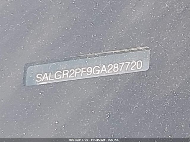 SALGR2PF9GA287720 Land Rover Range Rover 3.0l V6 Supercharged