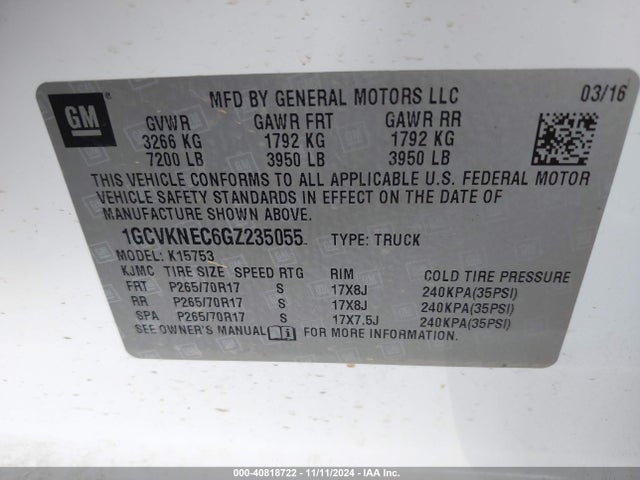 1GCVKNEC6GZ235055 Chevrolet Silverado 1500 Ls