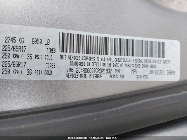 Dodge Grand Caravan Sxt 2016 2C4RDGCG0GR321937 Image 9