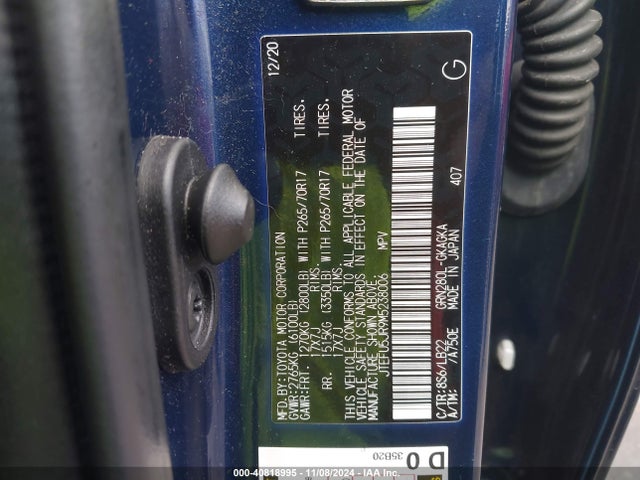 Toyota 4runner Sr5 Premium 2021 JTEFU5JR9M5238006 Image 9