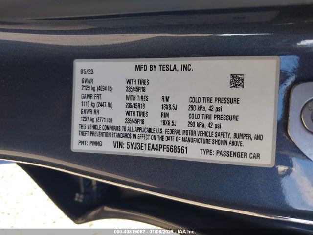 2023 TESLA MODEL 3 5YJ3E1EA4PF568561 Photo 8