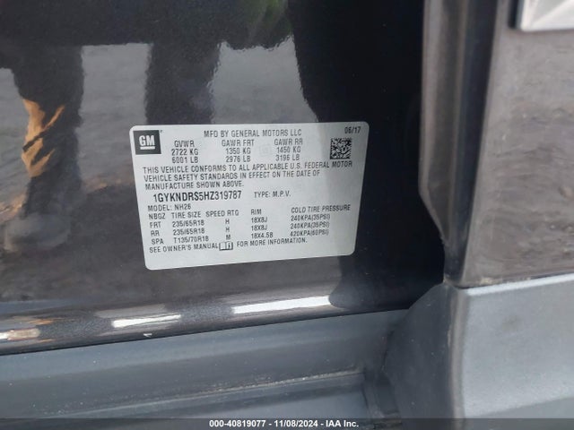 2017 CADILLAC XT5 1GYKNDRS5HZ319787 Photo 8