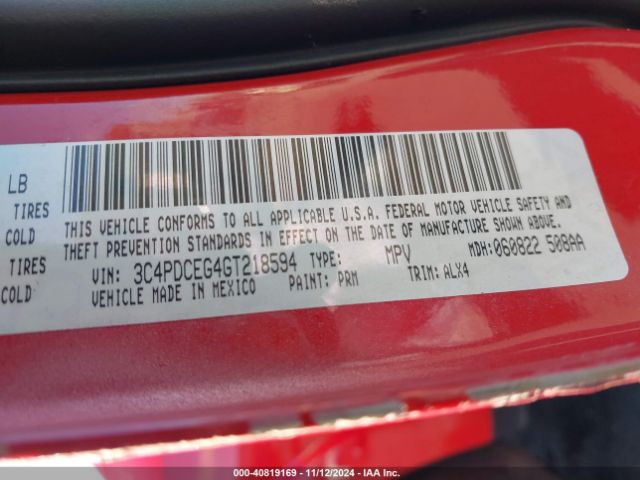 3C4PDCEG4GT218594 Dodge Journey R/t