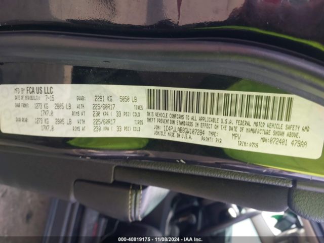 1C4PJLAB8GW107284 Jeep Cherokee Sport