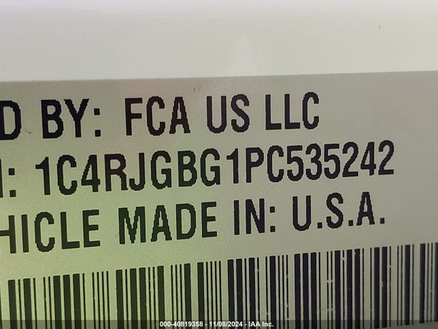 1C4RJGBG1PC535242 Jeep Grand Cherokee Limited 4x2