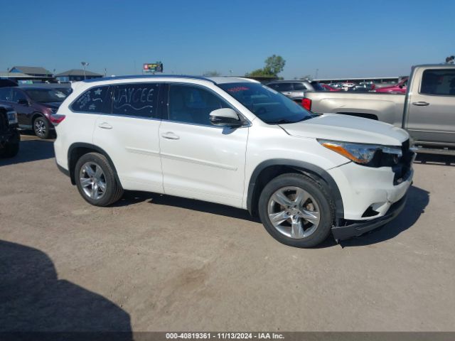 5TDYKRFHXES012496 Toyota Highlander Limited V6
