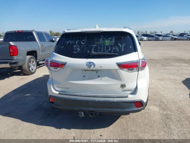 5TDYKRFHXES012496 Toyota Highlander Limited V6