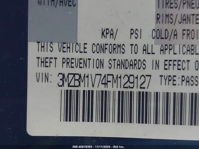 Mazda Mazda3 I Touring 2015 3MZBM1V74FM129127 Image 9