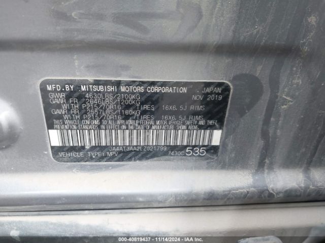 2020 MITSUBISHI ECLIPSE CROSS JA4AT3AA2LZ021799 Photo 8