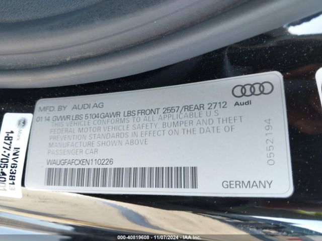 WAUGFAFCXEN110226 Audi A6 2.0t Premium