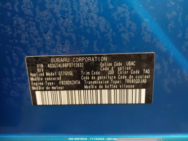 4S3GTAL66P3712632 Subaru Impreza Sport 5-door
