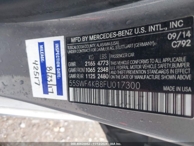 55SWF4KB8FU017300 Mercedes-Benz C 300 4matic/luxury 4matic/sport 4matic