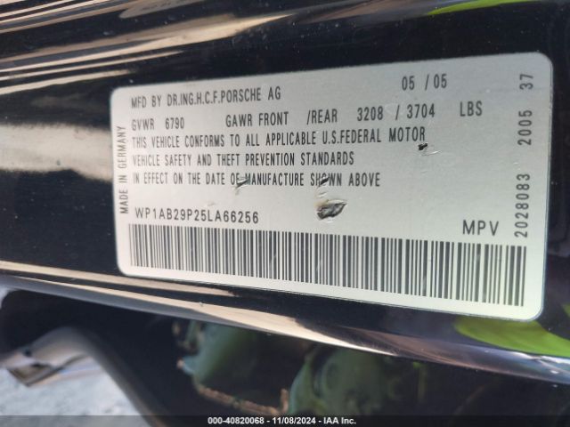 2005 PORSCHE CAYENNE WP1AB29P25LA66256 Photo 8