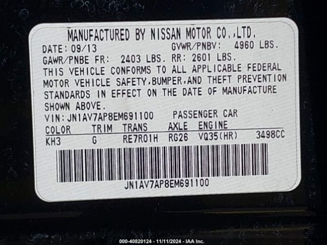 JN1AV7AP8EM691100 Infiniti Q50 Hybrid Premium
