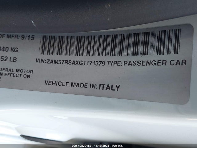 ZAM57RSAXG1171379 Maserati GHIBLI S