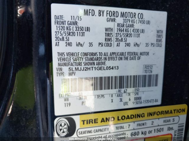 5LMJJ2HT1GEL05413 Lincoln Navigator Select