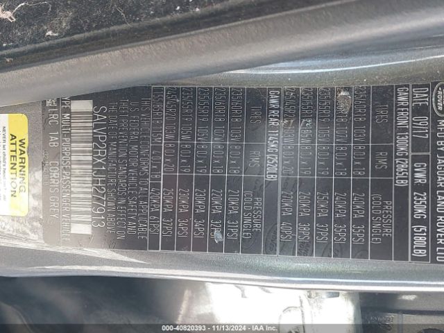 SALVP2RX1JH277913 Land Rover Range Rover Evoque Se/se Premium