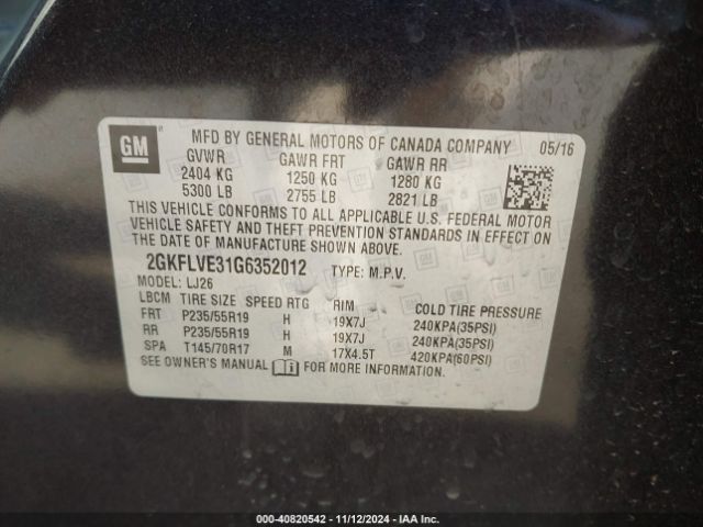 2GKFLVE31G6352012 GMC Terrain Denali