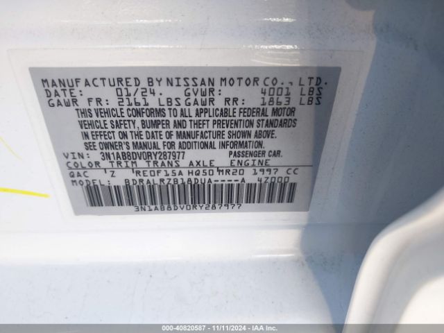 3N1AB8DV0RY287977 Nissan Sentra Sr Xtronic Cvt