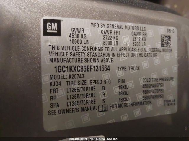 1GC1KXC85EF131664 Chevrolet Silverado 2500hd Lt