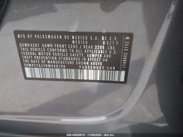 3VW4T7AJ7HM348196 Volkswagen JETTA GLI
