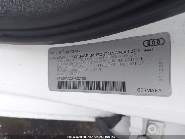 WAUFFAFC0FN006129 Audi A6 2.0t Premium