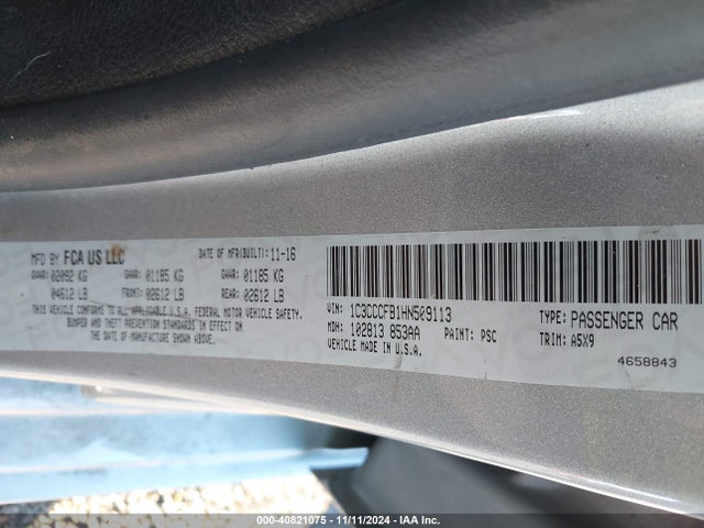 1C3CCCFB1HN509113 Chrysler 200 Touring
