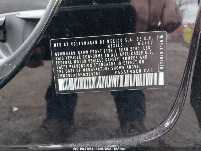 3VW2B7AJ9HM323990 Volkswagen Jetta 1.4t S