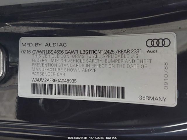 WAUM2AFR6GA048935 Audi A5 2.0t Premium