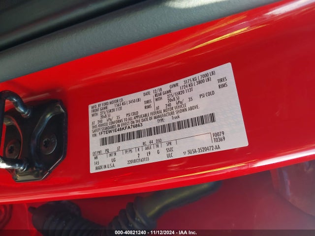 Ford F-150 Xlt 2019 1FTEW1E48KFA76863 Image 9