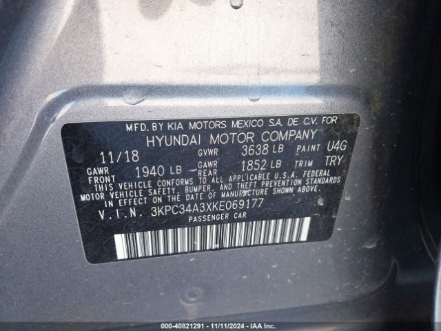 3KPC34A3XKE069177 Hyundai Accent Limited