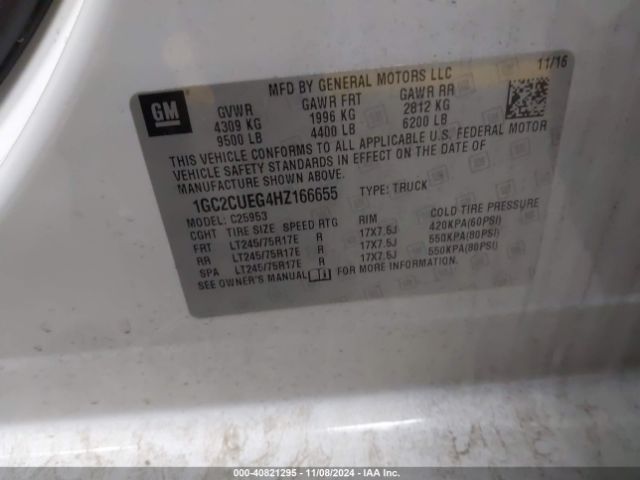 1GC2CUEG4HZ166655 Chevrolet Silverado 2500hd Wt