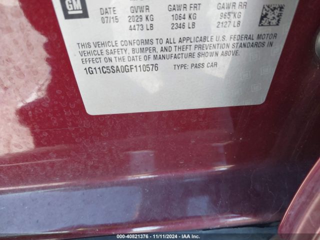 1G11C5SA0GF110576 Chevrolet Malibu Limited Lt