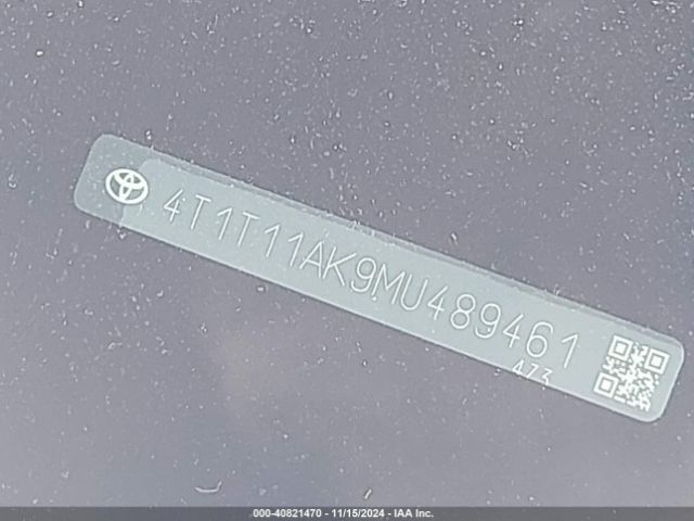 4T1T11AK9MU489461 Toyota Camry Se Nightshade Edition