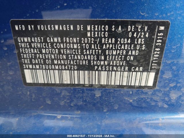3VWAM7BU0RM084720 Volkswagen Jetta 1.5t Sport