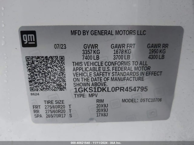 GMC Yukon 2wd Denali 2023 1GKS1DKL0PR454795 Image 9