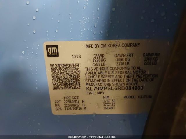 KL79MPSL6RB084903 Chevrolet Trailblazer Fwd Lt