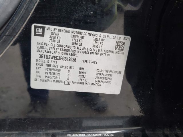 3GTU2WEC3FG312626 GMC Sierra 1500 Denali