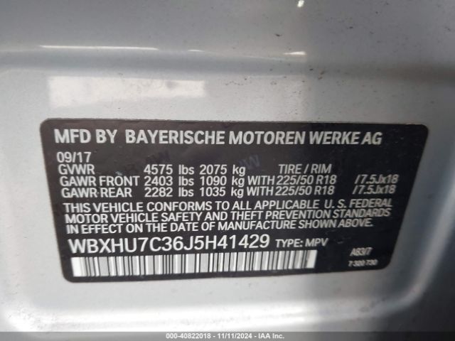 WBXHU7C36J5H41429 BMW X1 Sdrive28i