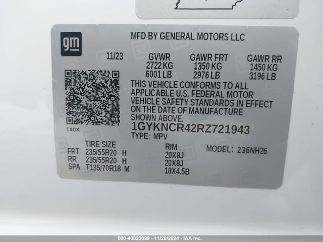 2024 CADILLAC XT5 1GYKNCR42RZ721943 Photo 8
