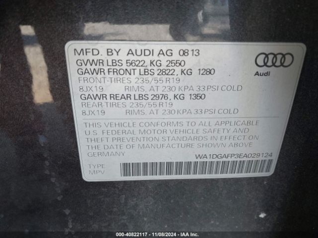 WA1DGAFP3EA029124 Audi Q5 3.0t Premium Plus