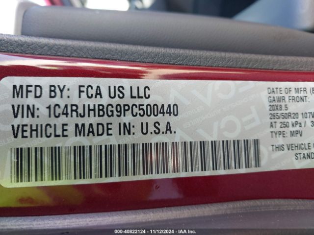 1C4RJHBG9PC500440 Jeep Grand Cherokee Limited 4x4