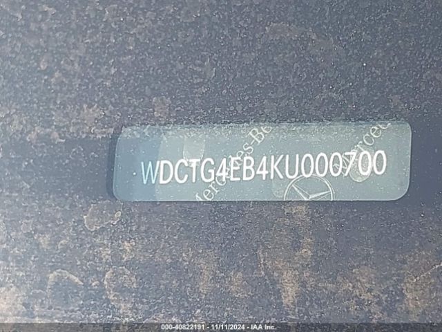 WDCTG4EB4KU000700 Mercedes-Benz GLA 250