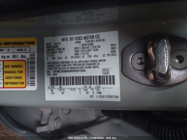 3FMCR9B69RRE87684 Ford Bronco Sport Big Bend