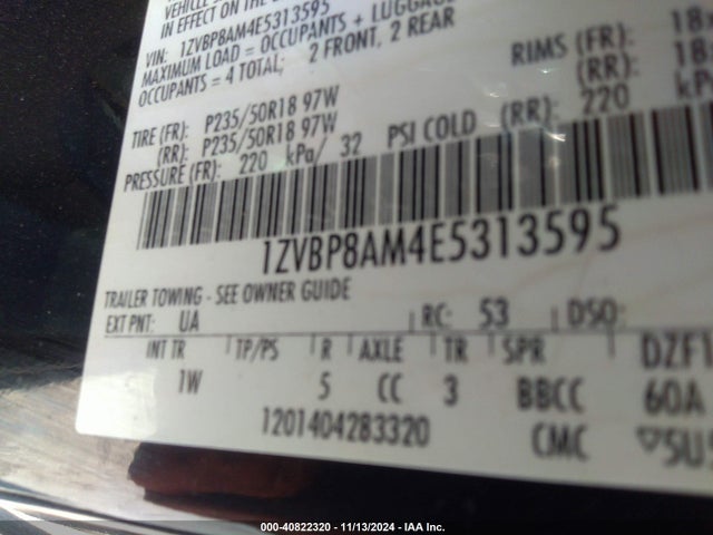 Ford Mustang V6 2014 1ZVBP8AM4E5313595 Image 9