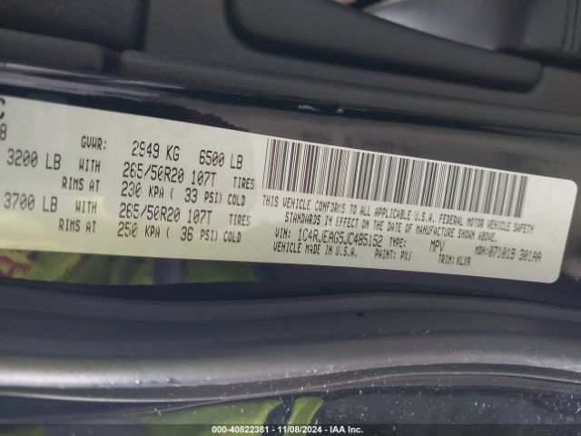 1C4RJEAG5JC485152 Jeep Grand Cherokee Altitude 4x2